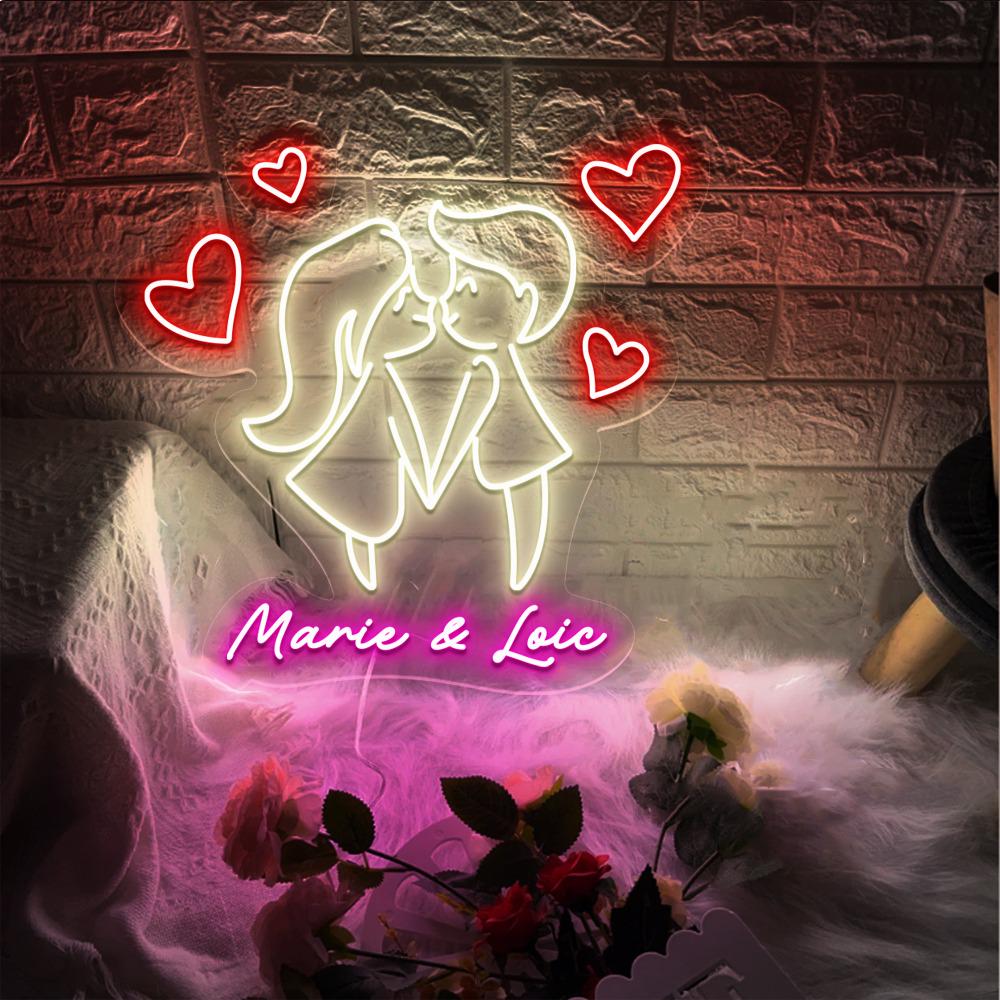 Valentine's Day For Women And Men Neon, Love Couple Neon for Women, Cute Valentine Day Neon, Valentine's Day Gifts, Happy Valentines Day