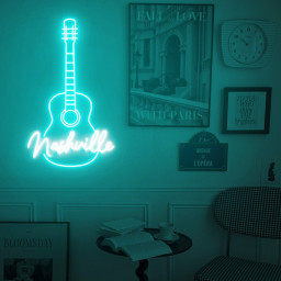 Nashville Guitar Neon Sign, Nashville Music Sign, Nashville Music City, Country Music Led Neon Sign, Guitar Wall Art
