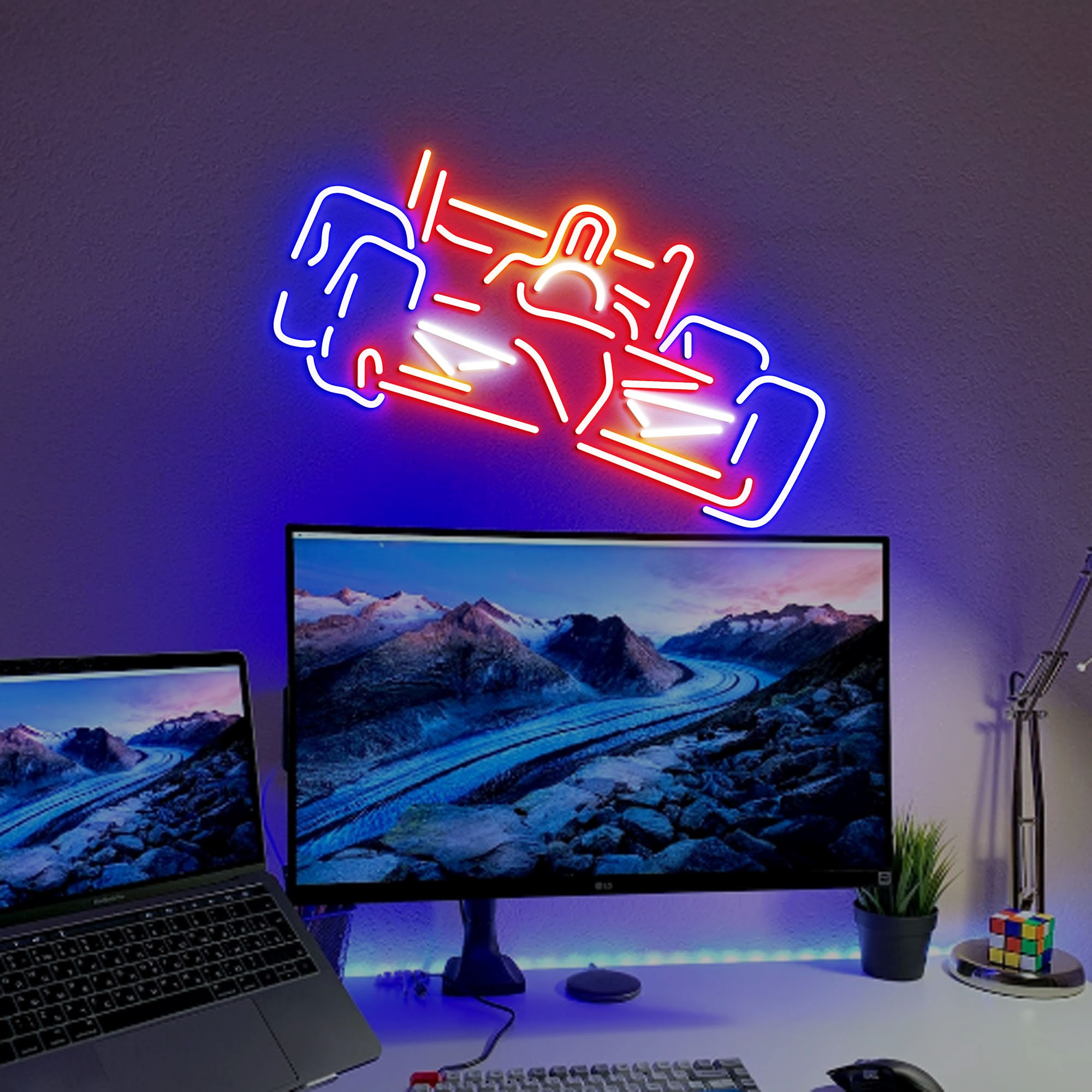 Race Car Neon Sign, Racing Car Neon Sign, Neon Sign Light Decor, Racing Car Bedroom Neon Sign, Racing Car Wall Decoration