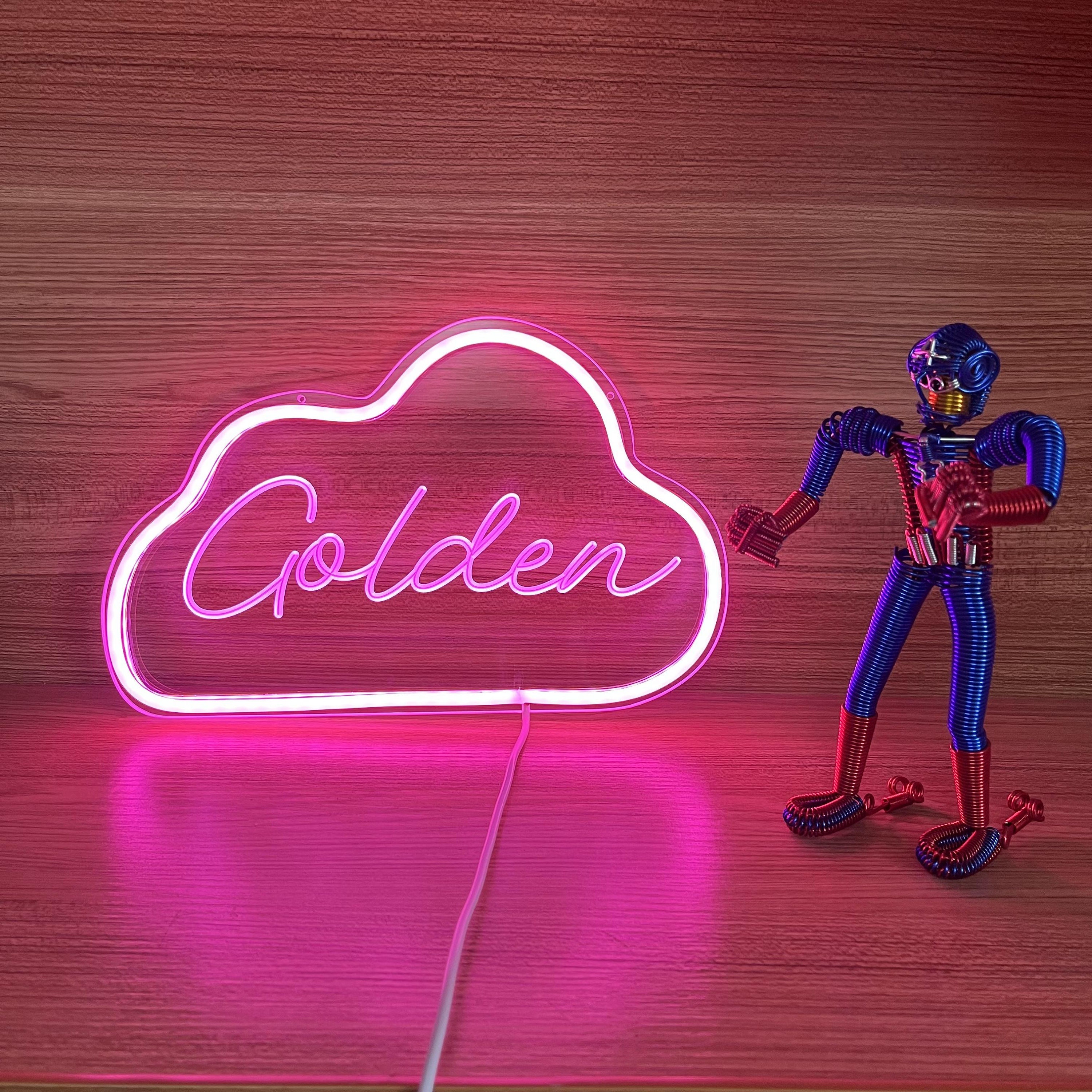 Neon Sign Name Custom Night Light USB Aesthetic Children Room Decor for Girl Boy Kids Bedroom Birthday Gift Led Lamp Anime Wall Home Cartoon