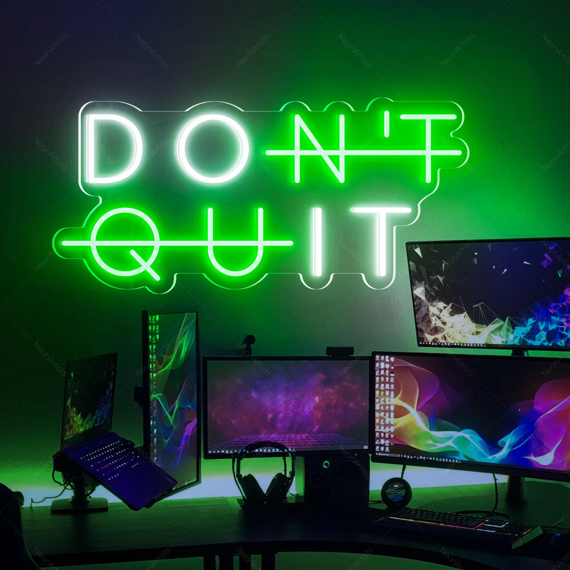Don't Quit Neon Sign , Gym Business Sign , Wall decorations Gym Motivational Quotes , Wall Art Neon Light, Home Neon Decor ,Led Fitness Sign