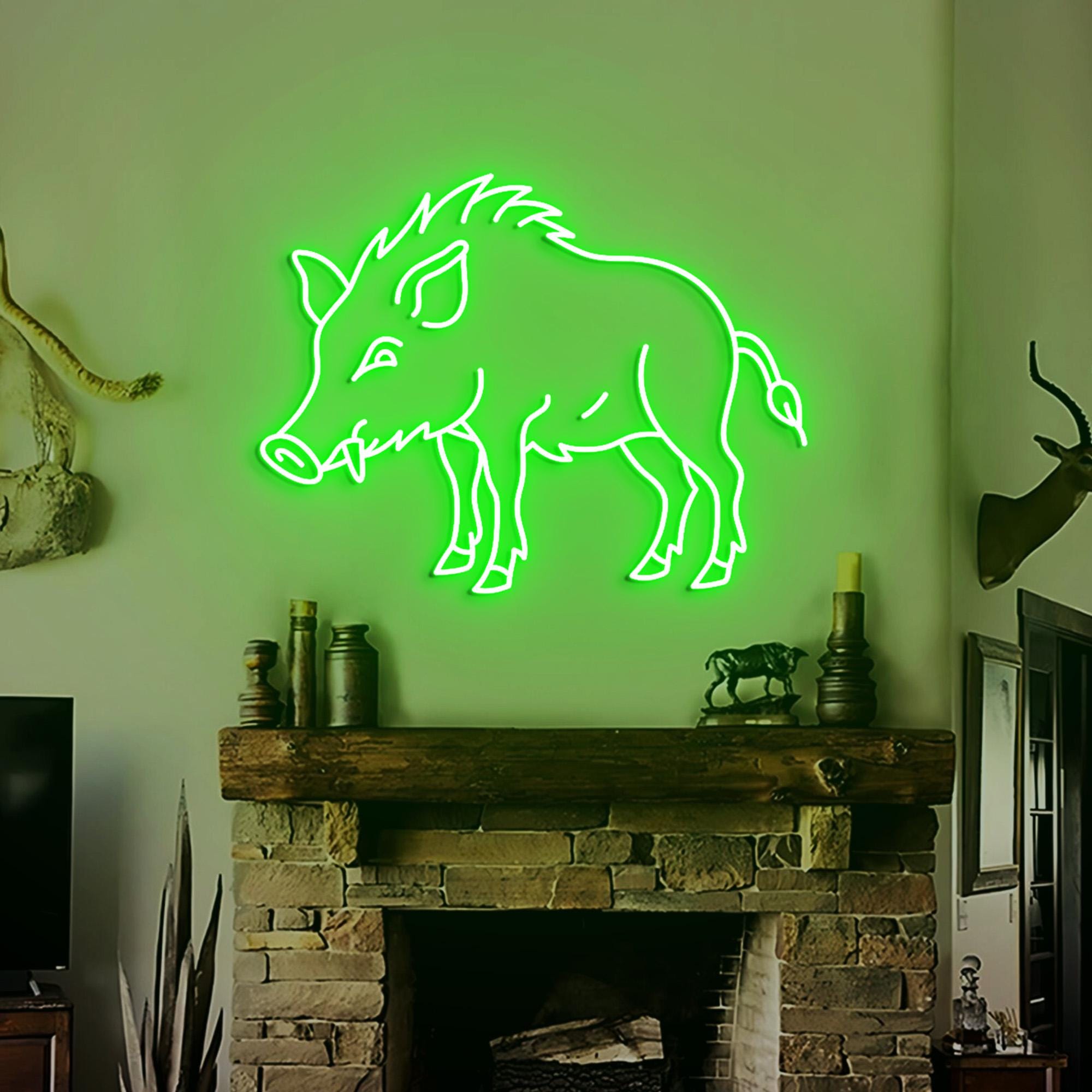 Boar Neon Sign, Boar Led Neon Light, Boar Shaped Neon Sign, Boar Wall art, Custom Animal Light Sign, Boar Wall Decor