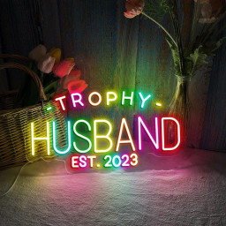 Trophy Husband Noen Sign, Gift For Him, Funny Husband Neon, Gift From Wife, Anniversary Gift For Him, Gift For Husband, Anniversary Present