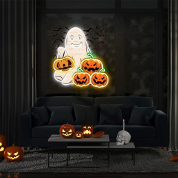Ghost Halloween Neon Sign Gifts, Funny Spooky Neon Sign, Ghost Neon Led, Spooky Season Gifts, Halloween Party Neon Sign, Fall Ghost Neon