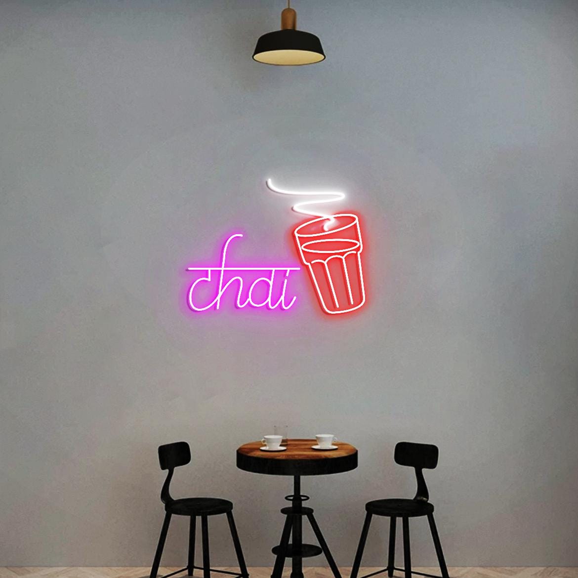 Chai Neon Sign Light, Indian Chai Sign for Dining Room, Restaurants Decor, India Chai Bar Wall SignChai, Chai Sign for Business Decor