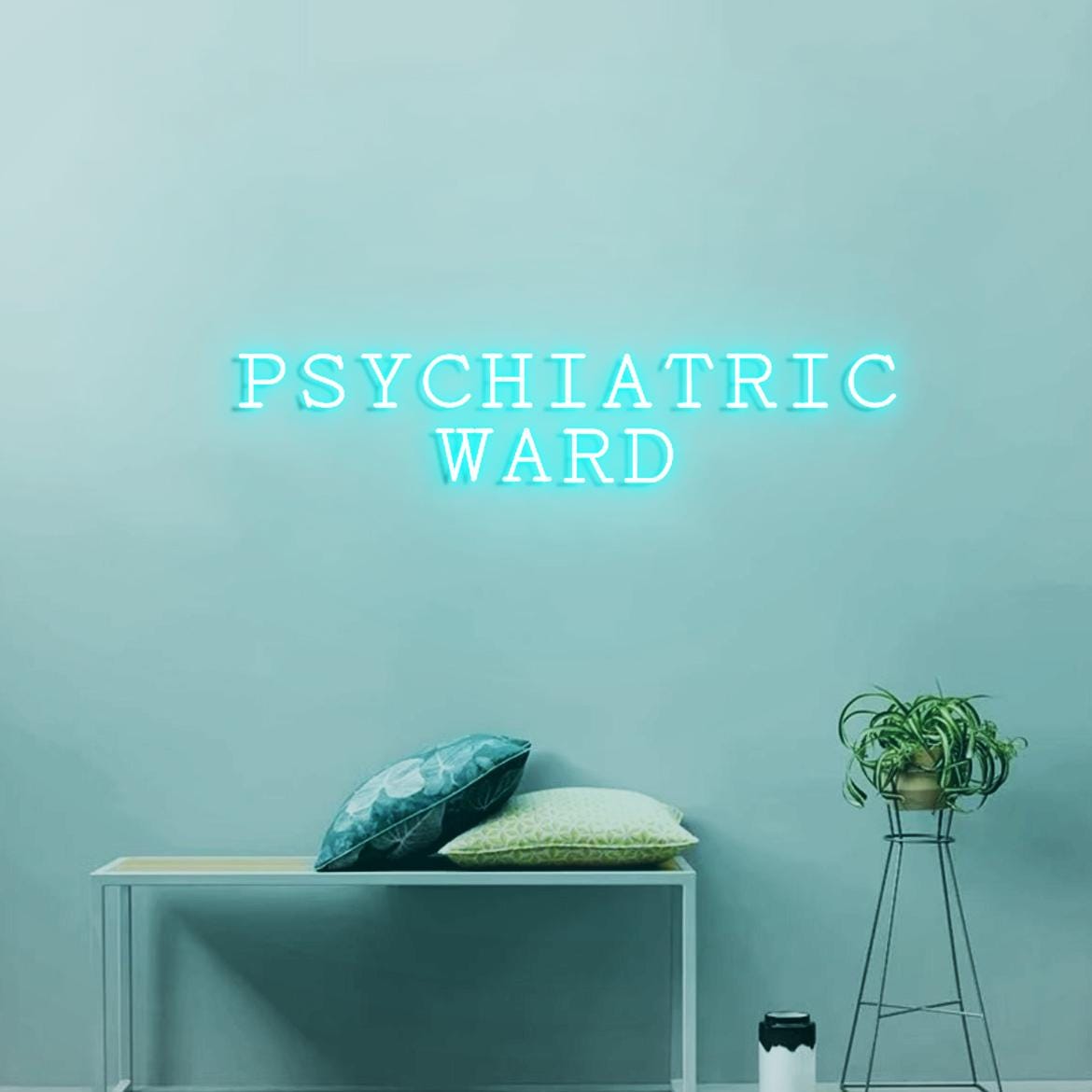 Psychiatric Ward Neon Sign Light, Funny Sign for Door Hanging, Cool Sign for office door