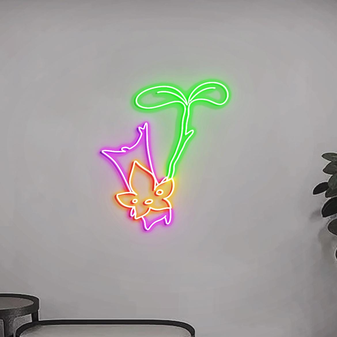 Korok Neon Sign Light, Cute Korok for Wall Decor, Cute Korok Gifts, Nintend Themed Game Room Wall Neon Light