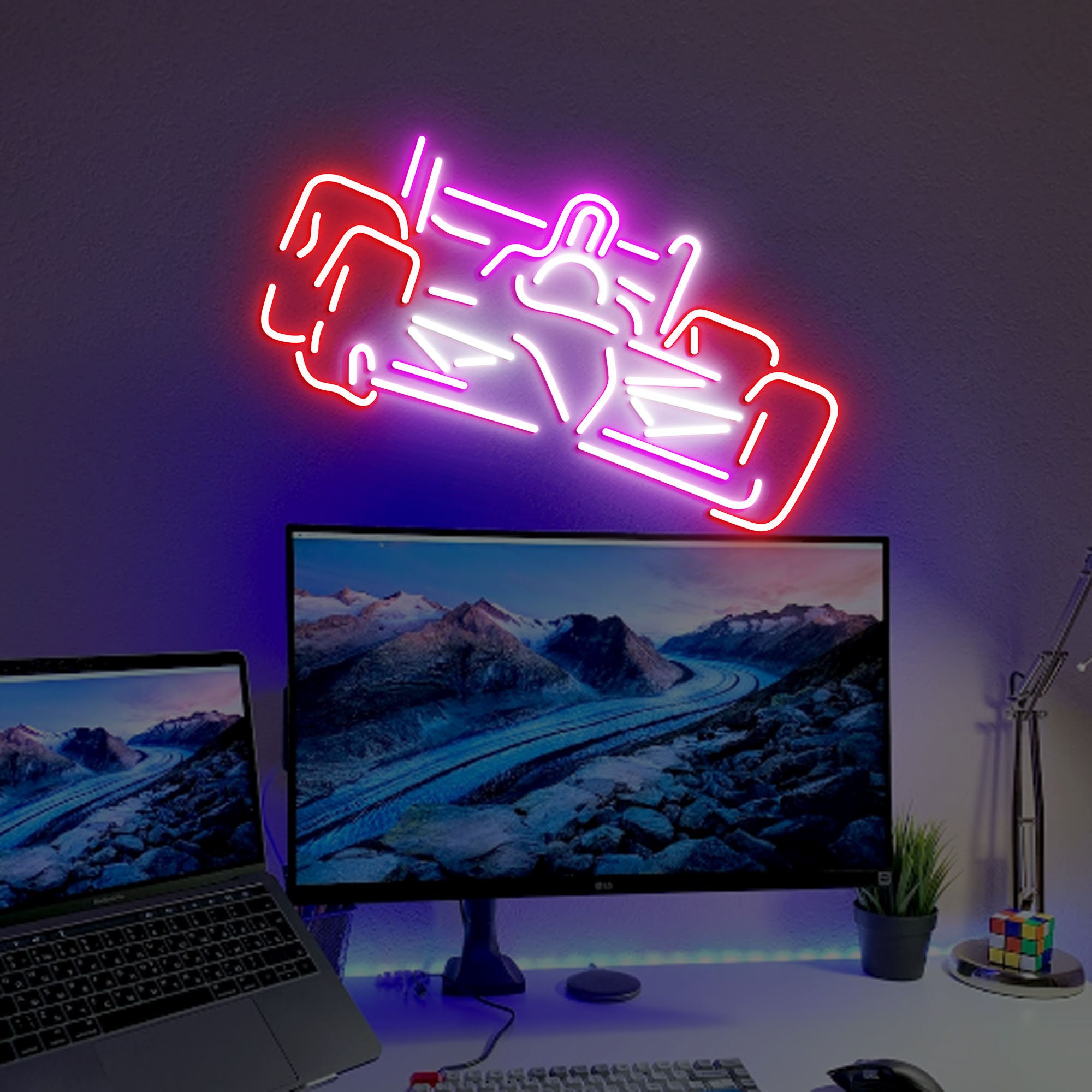 Race Car Neon Sign, Racing Car Neon Sign, Neon Sign Light Decor, Racing Car Bedroom Neon Sign, Racing Car Wall Decoration