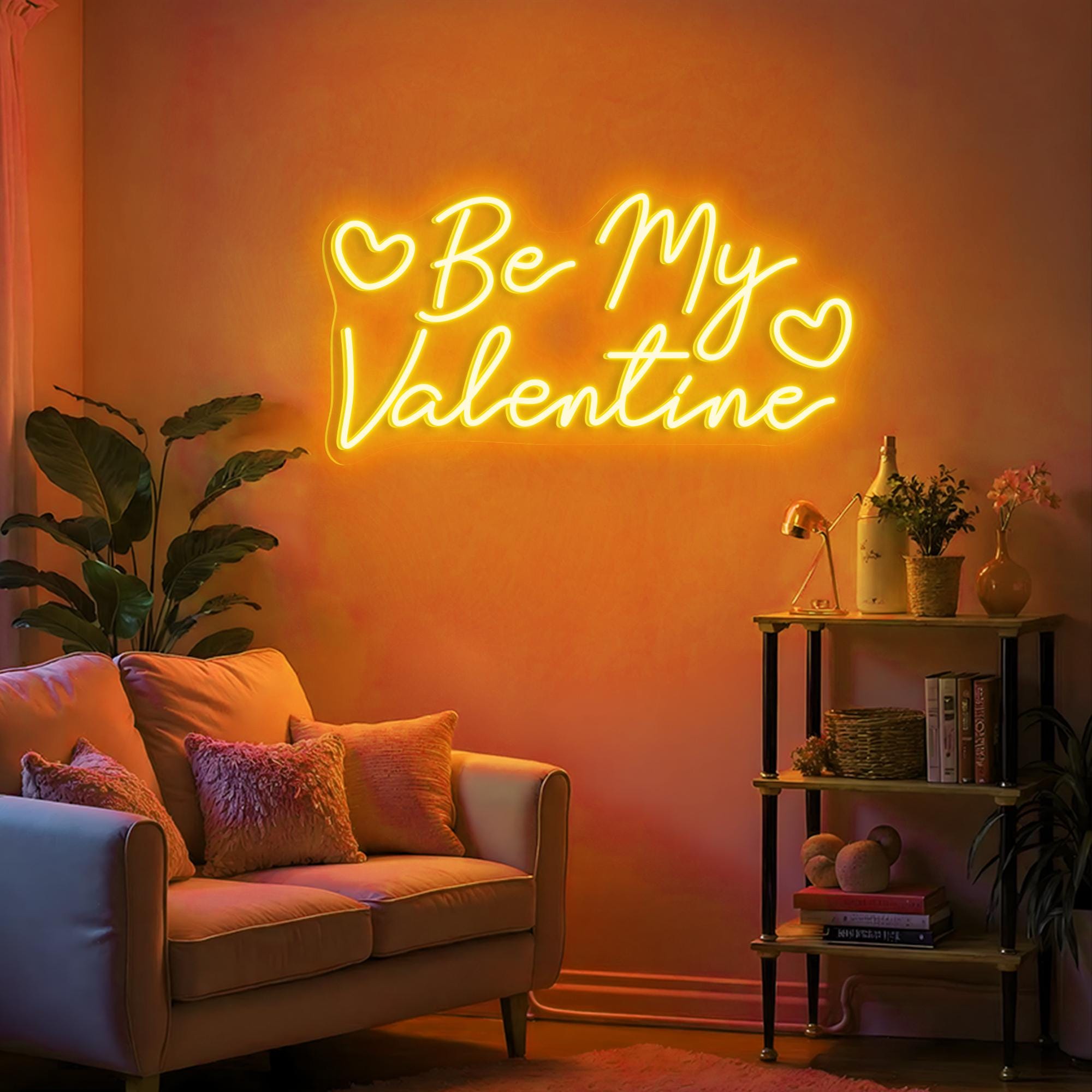 Be My Valentine Neon Sign Custom Neon Sign Valentine Gift for Wife Anniversary Gift for Her Wedding Gifts Couples Gift for Valentine Decor