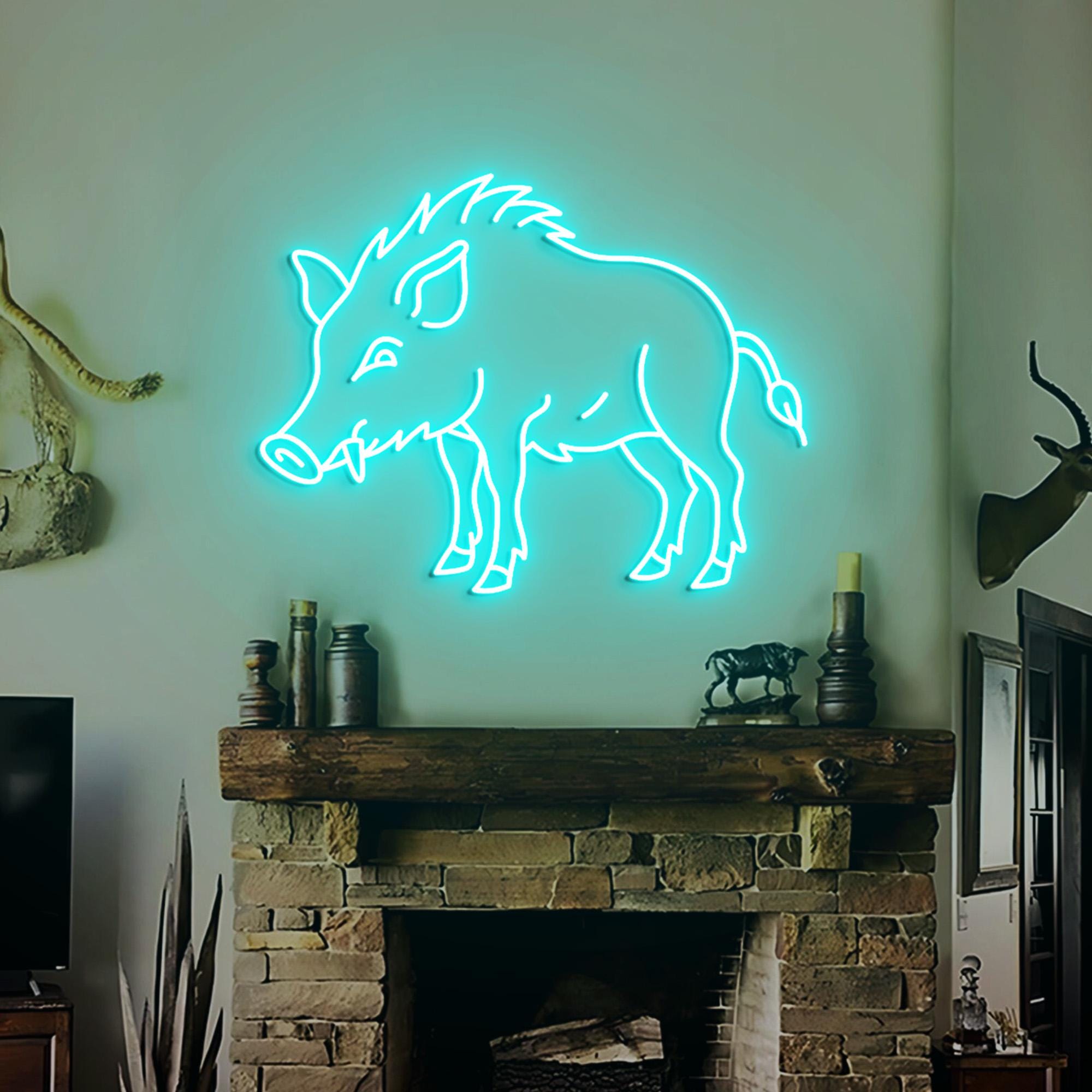 Boar Neon Sign, Boar Led Neon Light, Boar Shaped Neon Sign, Boar Wall art, Custom Animal Light Sign, Boar Wall Decor