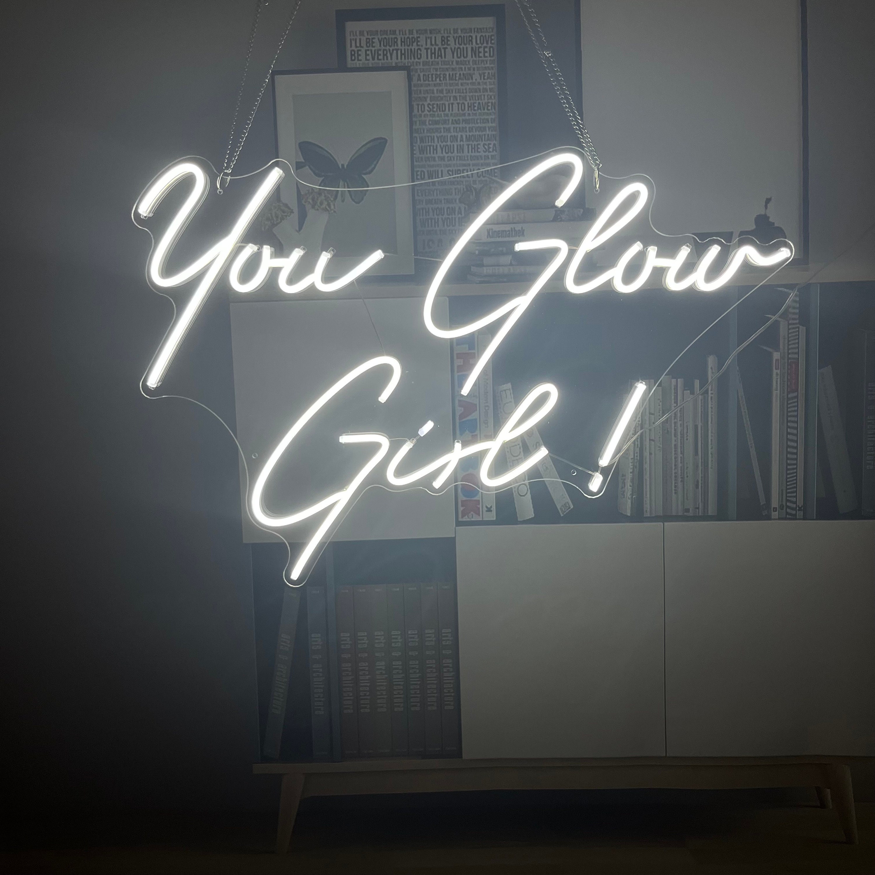 Custom Neon Sign You Glow Girl Neon Sign Bedroom Neon Sign Wall Decor Wedding Neon Sign Neon Name SignNeon Light Sign For Wall