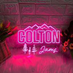 Custom Neon Theme Name Sign, Wildlife Nursery Decor, Custom Name Neon Sign, Name Neon Sign for Nursery, Neon Name Decor , Nursery Wall Art