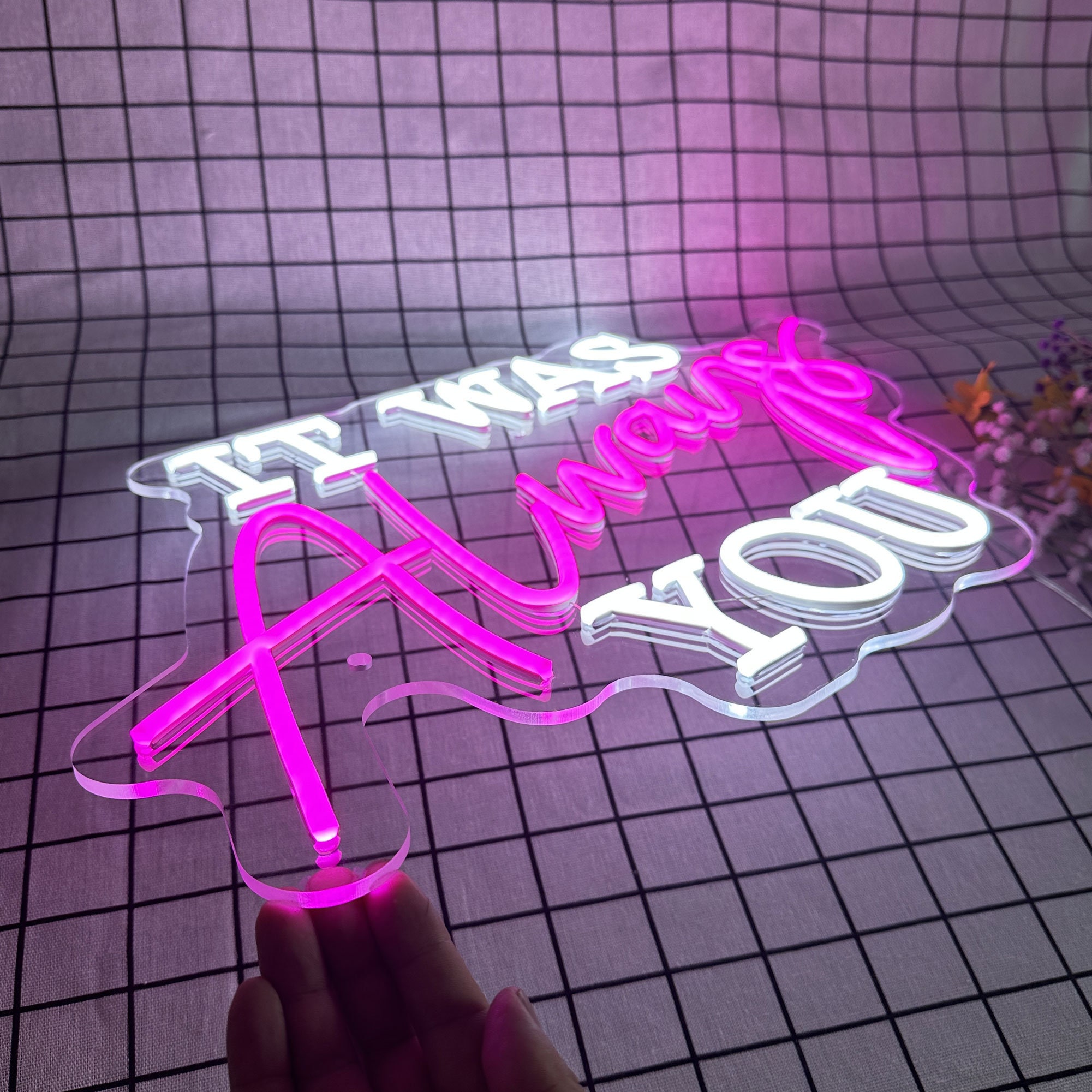 It Was Always You Neon Light, Neon Sign Light Decor, Bedroom Neon Lights, Neon Wedding Sign Wall Decor, It Was Always You Wall Decoration