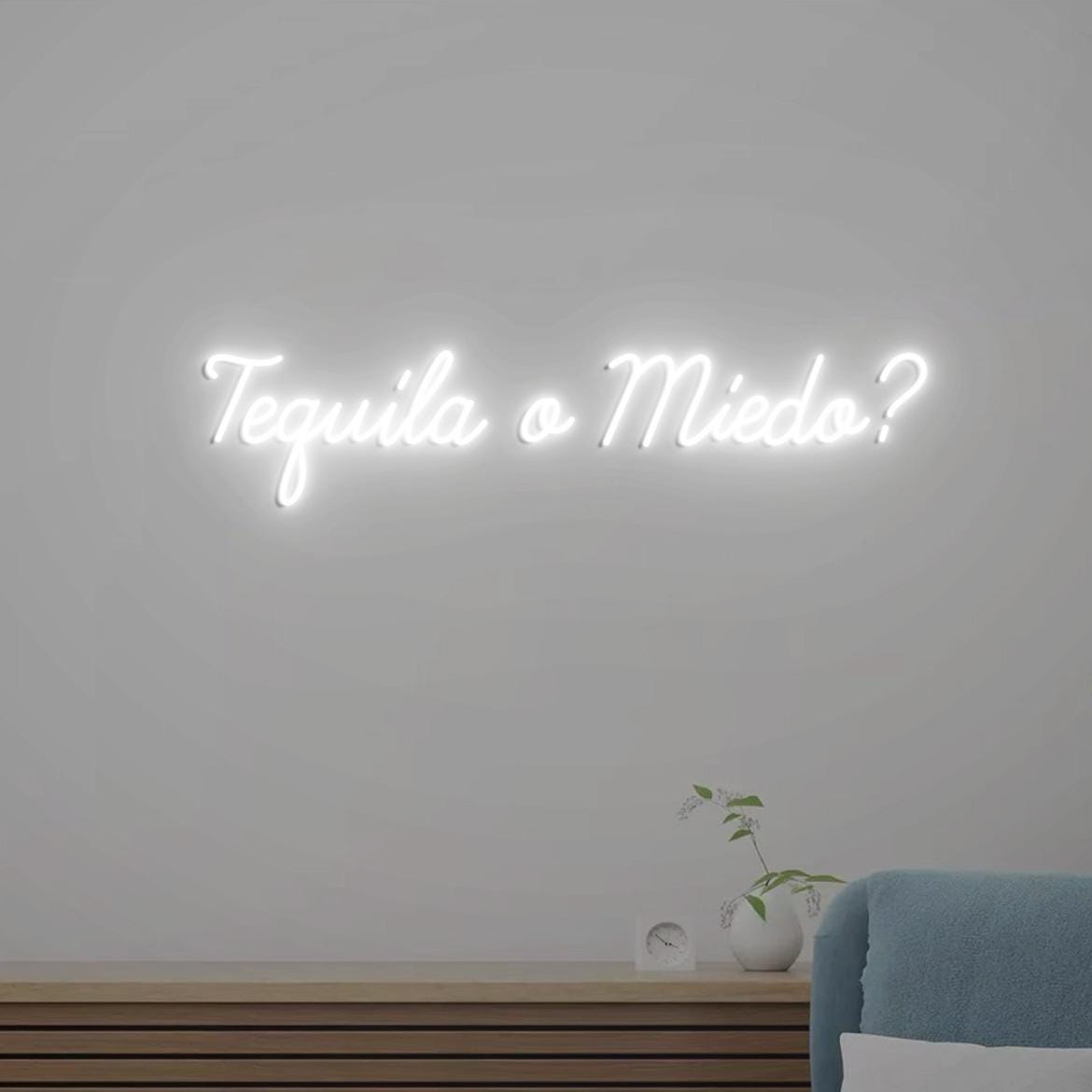 Tequila o Miedo Neon Light Sign, Bar Tequila Decoration, Tequila Led Neon Light Decor Wall, Tequila Bar Club Neon Light, Tequila Signs
