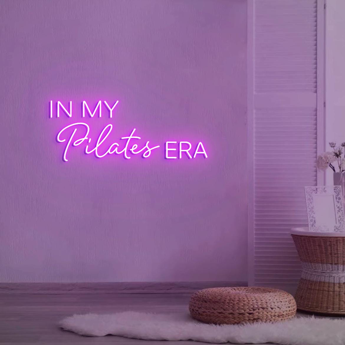In my Pilates Era Neon Sign, Pilates Sign for Home Pilates Studio Decor, Pilates Class Wall Neon Light, Custom Pilates Logo Neon Sign