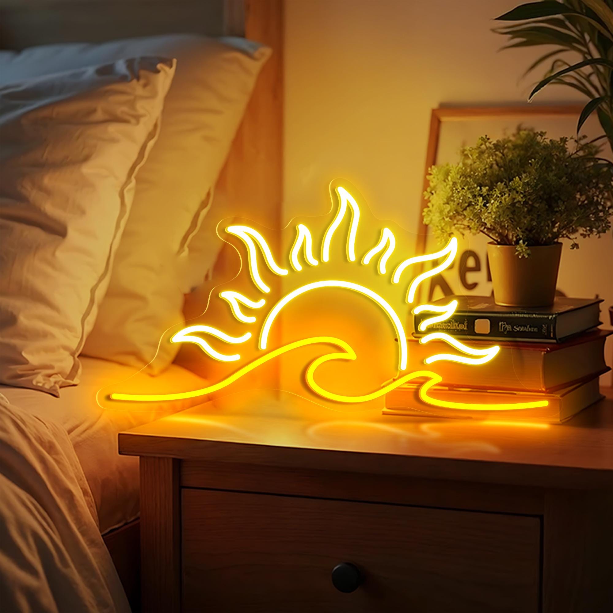 Ocean Sunset Neon Sign Ocean Sunrise Neon Sign Personalized Gifts Wall Decor Handmade Gift Housewarming Gift Valentine Decor Valentine Gift