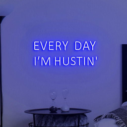 Everyday I'm Hustin' Neon Sign, Hustle Sign Boss Office Decor, Hustling Business Decor, Motivational Hustle Quote Wall Signs, Boss Gift