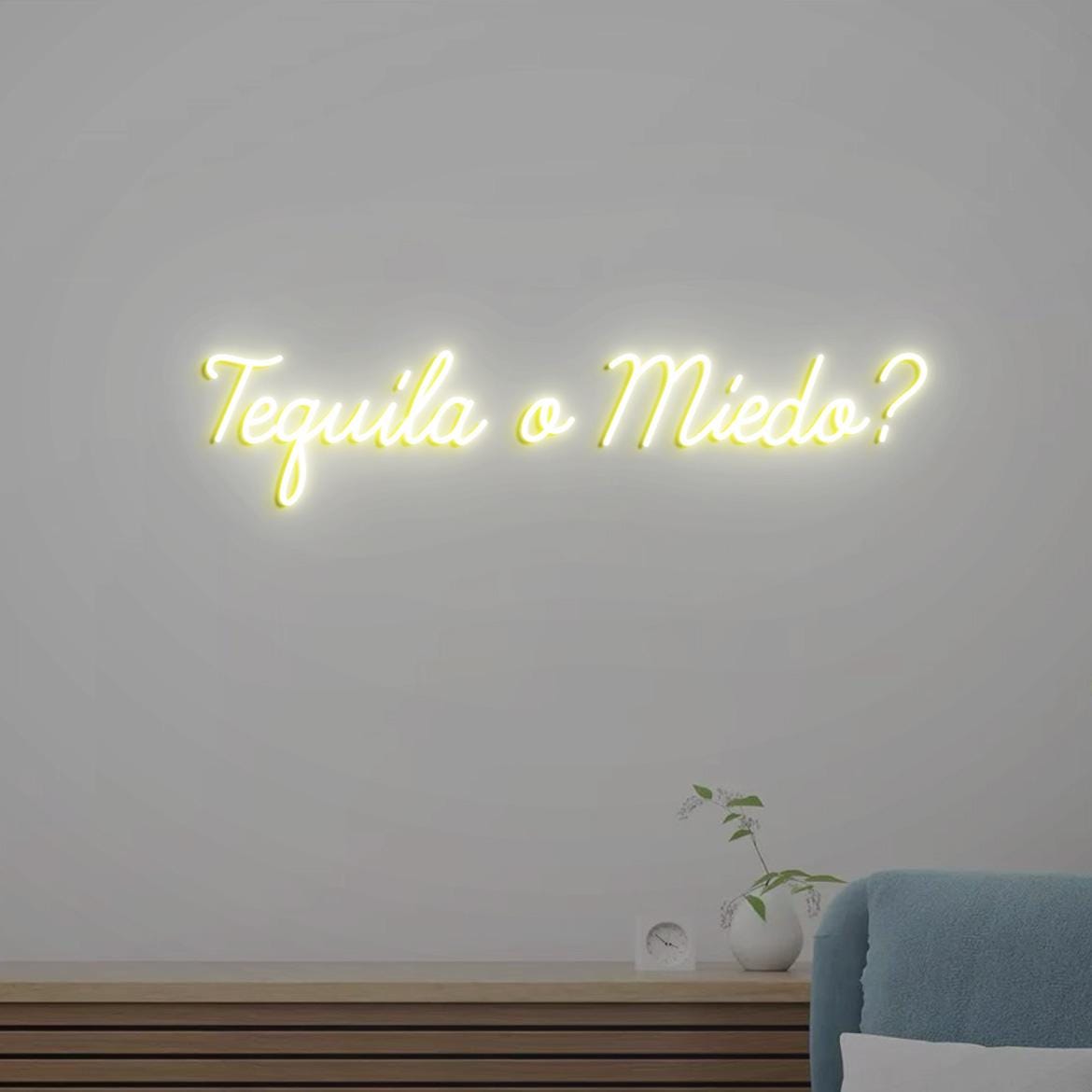 Tequila o Miedo Neon Light Sign, Bar Tequila Decoration, Tequila Led Neon Light Decor Wall, Tequila Bar Club Neon Light, Tequila Signs