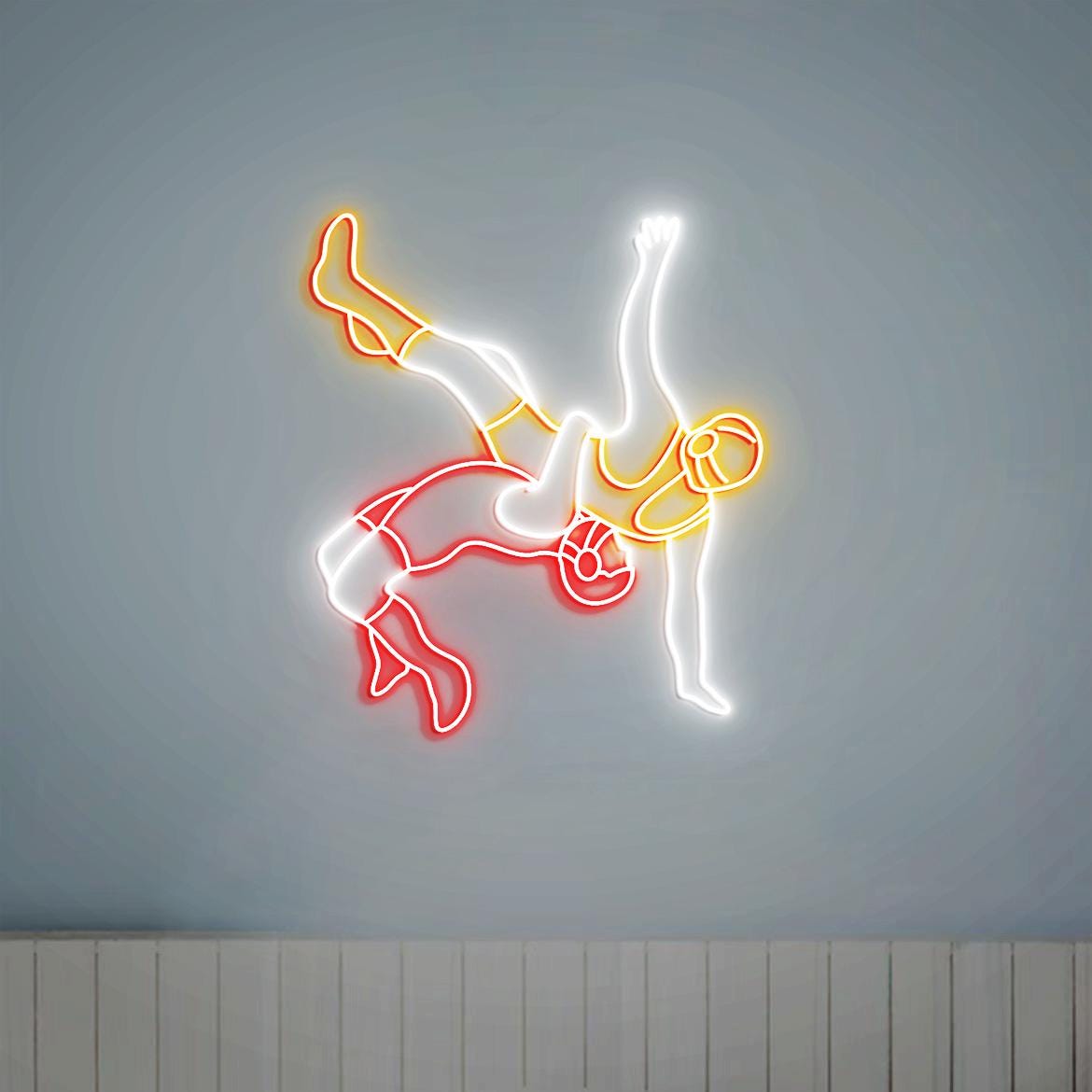 Wrestling Neon Light Sign, Custom Wrestling Sign, Personalized Gifts for Wrestler, Wrestling Christmas Gifts, Wrestling Sports Room Decor