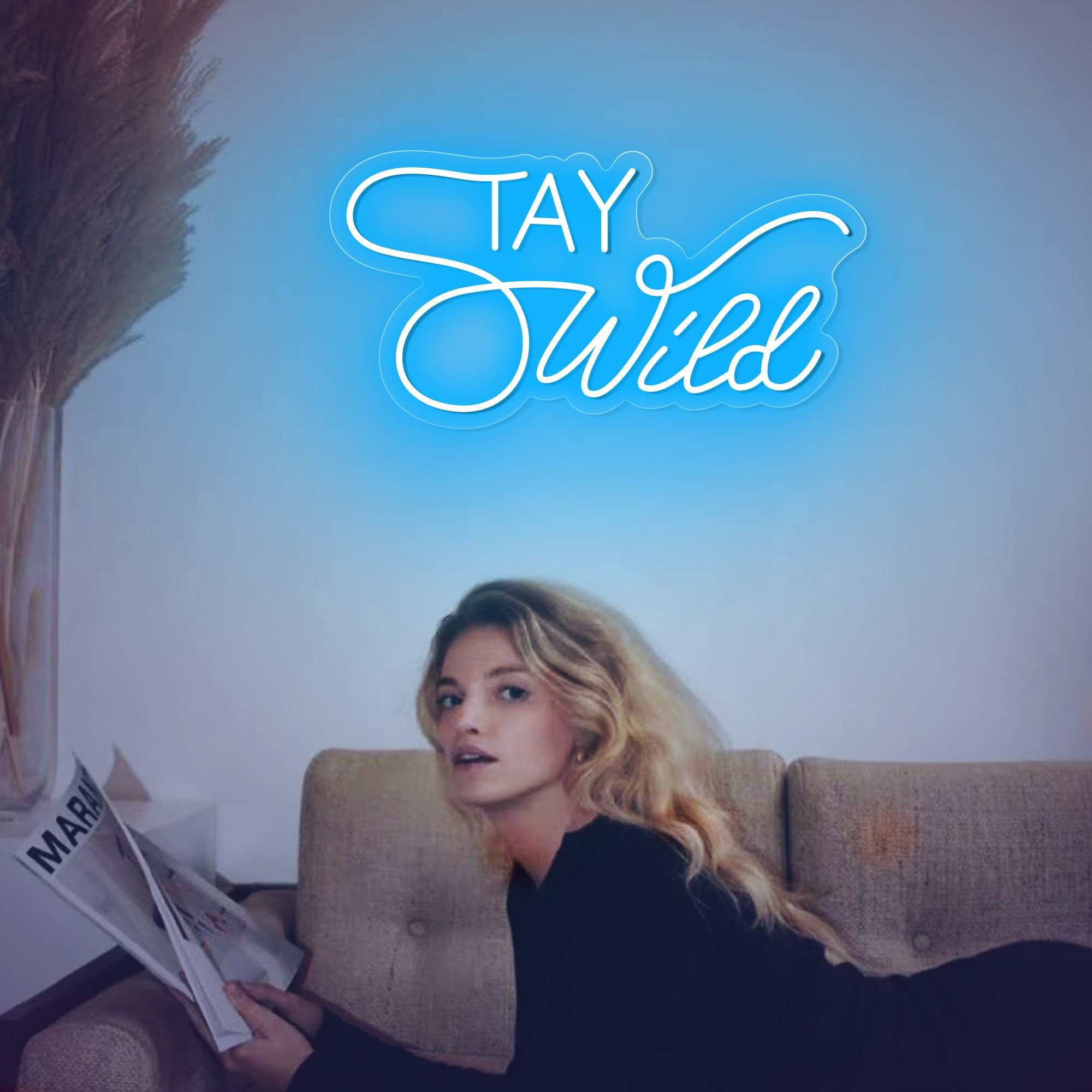 STAY Wild Neon Sign / Home Bedroom Decor / Led Light Salon Shop Bar / Wall Decor Art / Wedding Decoration / Personalized Gifts