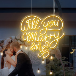 Will You Marry Me Sign, Custom Wedding Neon Sign, Perfect Proposal & Party Decor,Personalized Gift For Her, Home Wall Art,Bedroom Neon Light