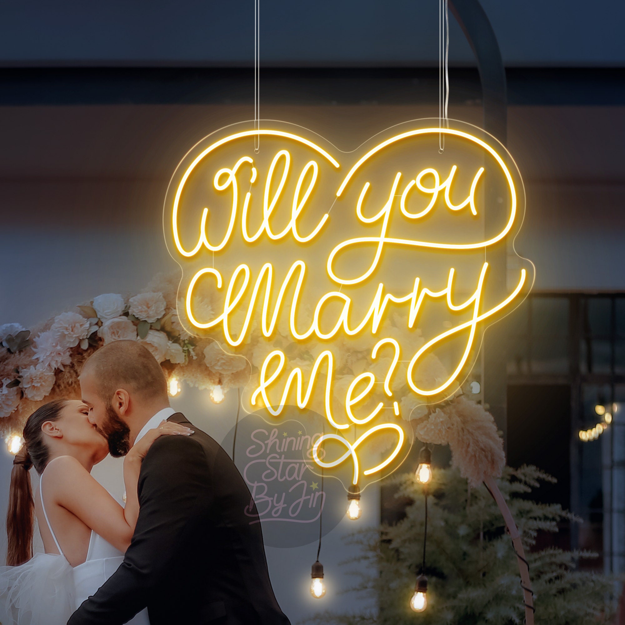 Will You Marry Me Sign, Custom Wedding Neon Sign, Perfect Proposal & Party Decor,Personalized Gift For Her, Home Wall Art,Bedroom Neon Light