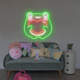 Cute Frog Neon Sign, Kawaii Froggy, kawaii Frog Light, Dimmable Frog Neon Lights, Frog Neon Sign Wall Decoration, USB Powered Neon Sign