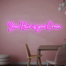 Your Hair is Your Crown Neon Sign, Beauty Salon Idea Wall Decor, Pink Salon Wall Decor, Beauty Room Neon Light Wall, Hair Salon Business