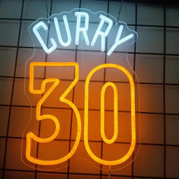 CURRY 30 Neon Sign | Custom Neon Sign | Neon Sign Wall decor | neon Sign Aesthetic | Neon sign art | Neon Led Light | Gift for boy