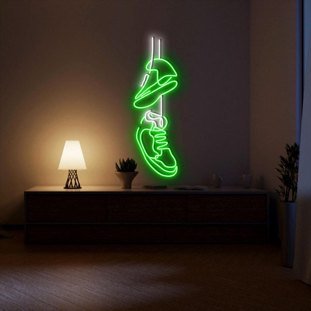 Sneakers Neon Sign For The Ultimate, Shoe Neon Sign, Sneaker Night Light Modern, Sports Shoe Decor, Sneaker Wall Art, Sneaker Wall Decor