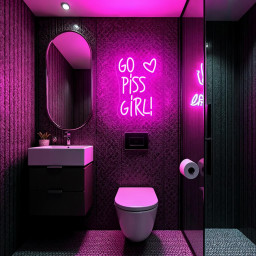 Go Piss Girl Neon Sign Restroom Wall Light Toilets Wall Art Neon Sign Go Piss Girl Light Unique Gift for Her Funny Bathroom Decor Home Decor