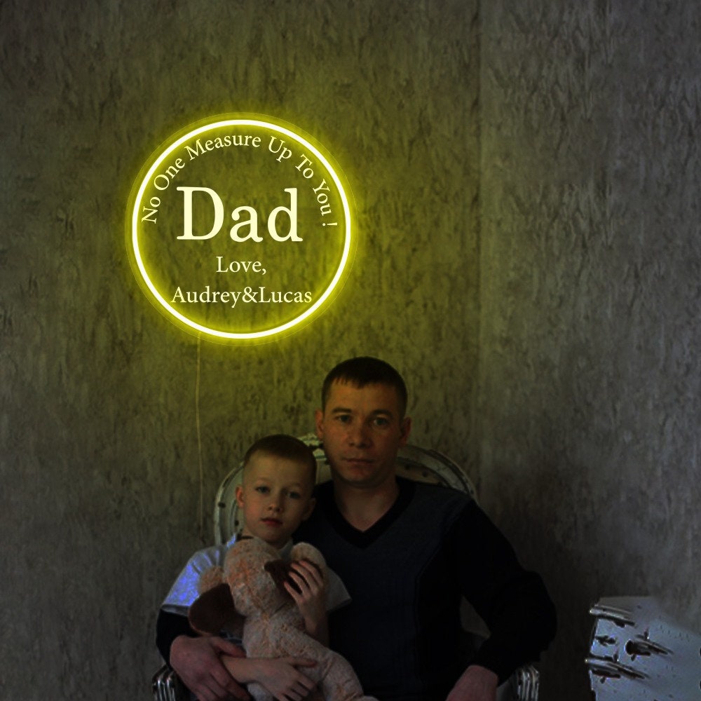 Custom Daddy Neon Sign, Papa With Kids Name, First Bump Neon Sign, Customized Kid Names, Father's Day Neon Sign, Dad Neon Sign, Gift For Dad
