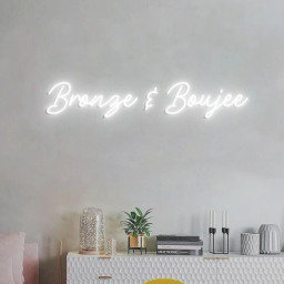 Bronze and Boujee Neon Sign, Bronze & Boujee Tanning Salon Wall Decor Idea, Bronzed Studio Wall Neon Light, Bronze Body Tanning Neon Sign