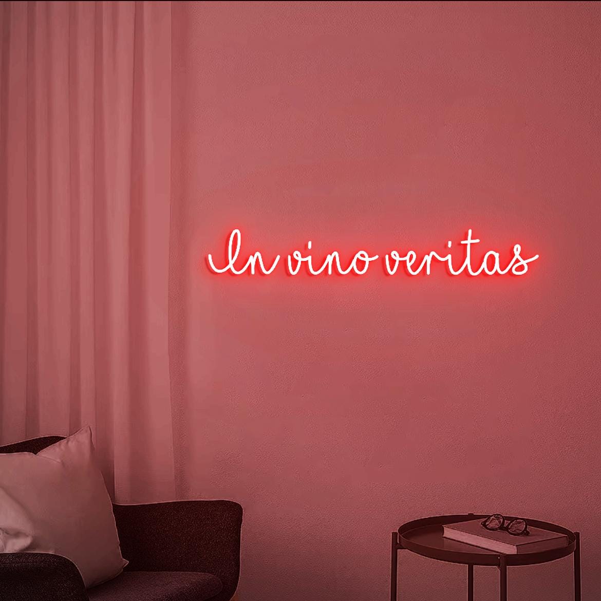 In Vino Veritas Neon Sign, Vino Sign, Home Wine Bar Wall Neon Light, Wine Bar Area Wall Sign, Vino Sign for Wine Area, Vino Bar Wall
