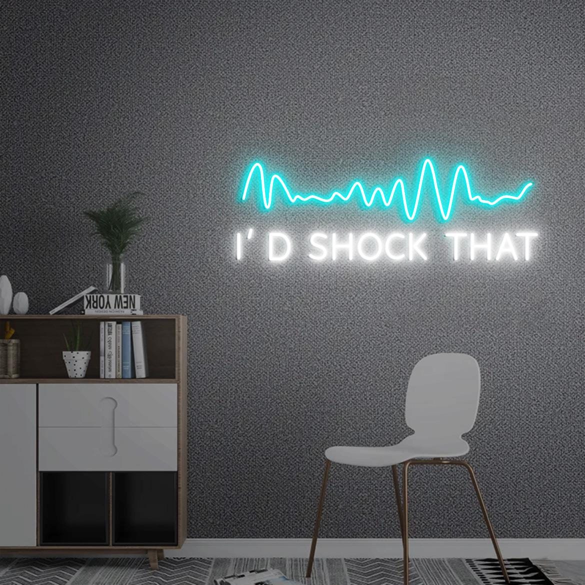 I'd shock that Neon Sign, Funny Nursing, Gift for Nursing Student, Sign for Nurse Room Decor, Cardiology Heart Nurse, Nursing Sign