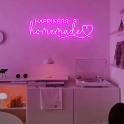 Happiness is Homemade with Heart Neon Sign, Happiness Sign Home Wall, Home Gallery Wall Sign Neon Light, Happiness Sign Kitchen Decor