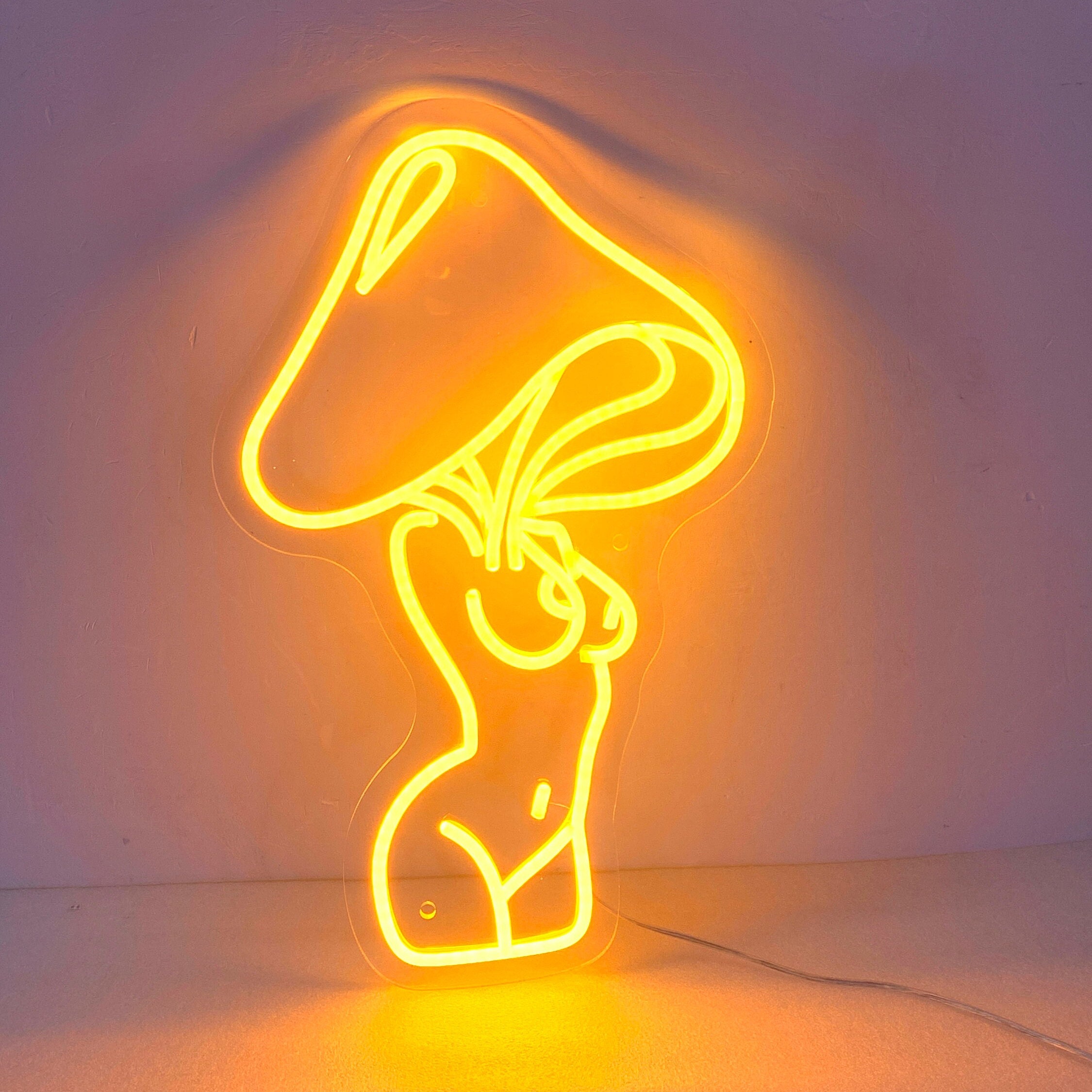 Mushroom Lady Led Neon Sign, Lady LED Lights, Bar Neon Sign for Man Cave Decor, Bedroom Wall Decor Party Art Decoration Gift for Her