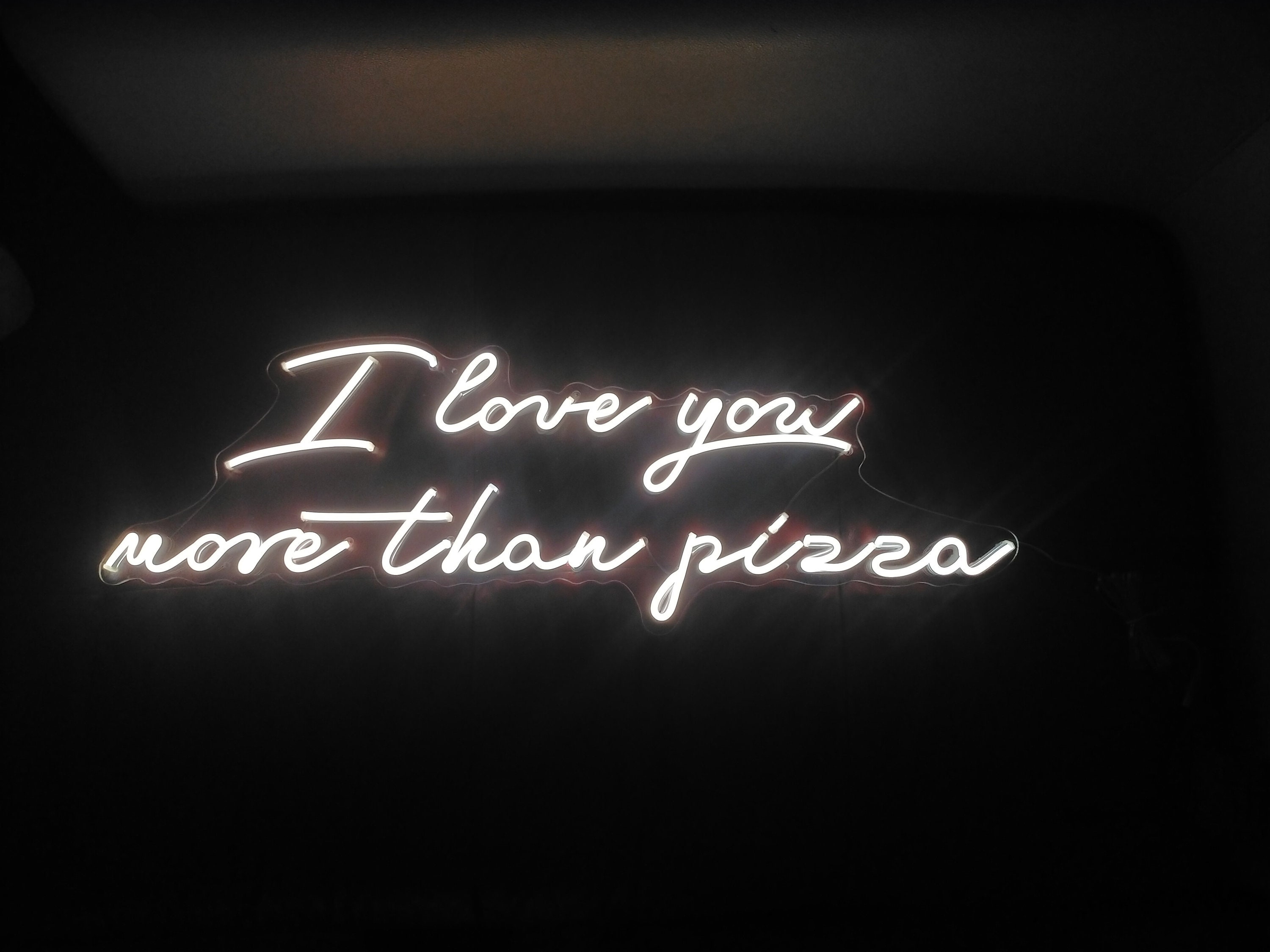 Custom Neon Sign I Love You More Than Pizza Neon Signs