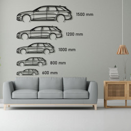 Audi RS4 Avant Raised Steel Wall Art