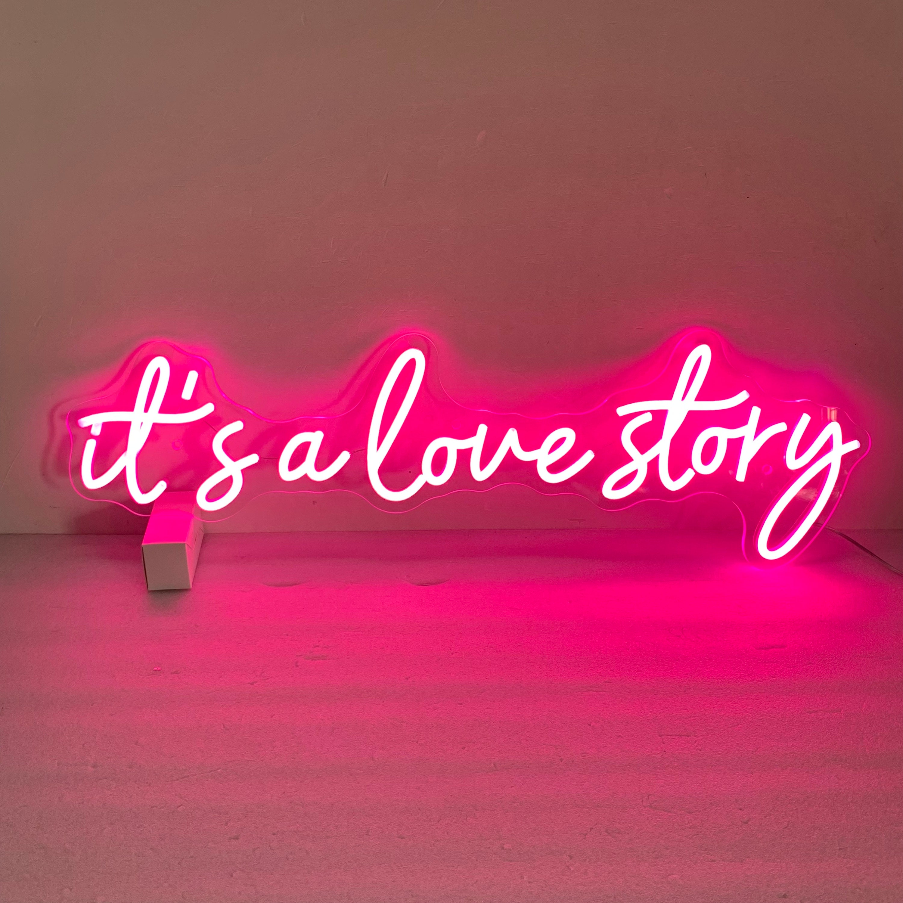 It's Love Story, Custom Neon Sign Wedding Sign, Engegament Sign, Love Story Sign, Wedding Weclome Sign