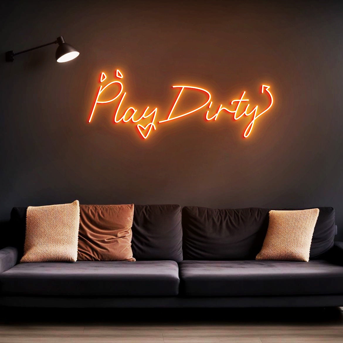 Play Dirty Neon Sign Custom Neon Sign Bedroom Wall Decor, Play Dirty Sign Wall Art, Red Neon Sign