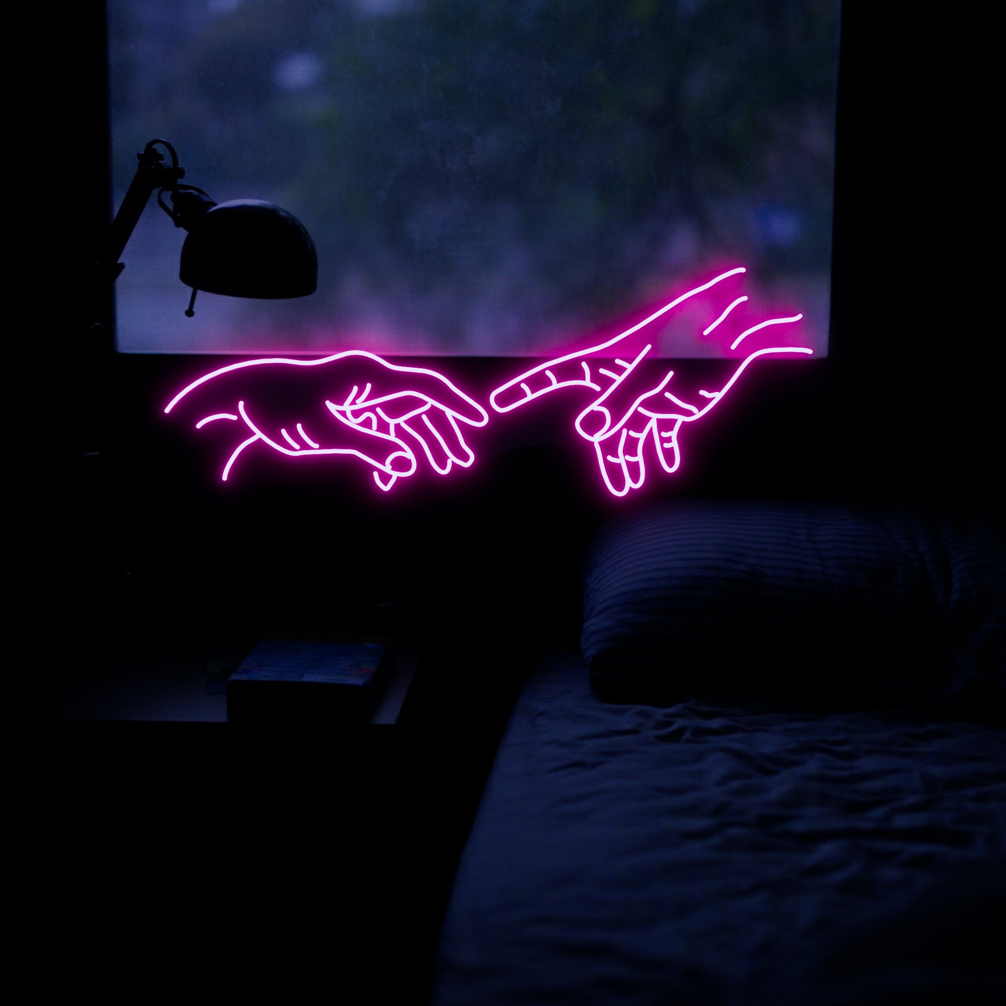 Hands of God Neon Sign, Hand of God Wall Art Neon Sign, Interior Bedroom Neon Light Decor, Hand of God Jesus Light Sign, Hand Joint Led Sign