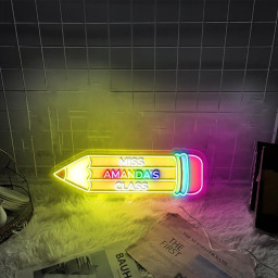 Pencil Neon wall Sign, Neon like, Pencil Neon Sign, Edge Lit Neon, Teacher Neon Light, Pencil Decorations, Teacher Neon Sign Decor Gifts