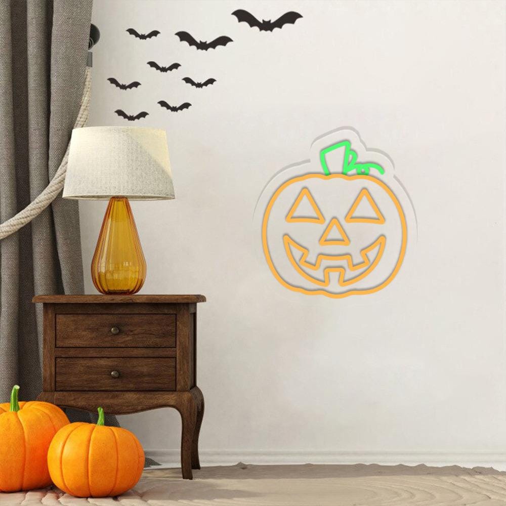 Cute Pumpkin Neon Sign Gifts, Funny Spooky Neon Sign, Ghost Neon Led, Spooky Season Gifts, Halloween Party Neon Sign, Fall Ghost Neon