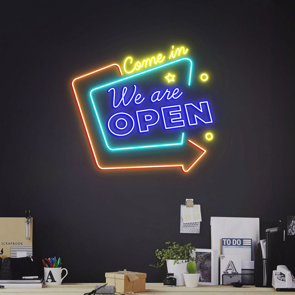Come in We Are Open, Led Neon Sign, Custom Open Neon Light, Business Store Modern Open Sign, Shop Door Sign