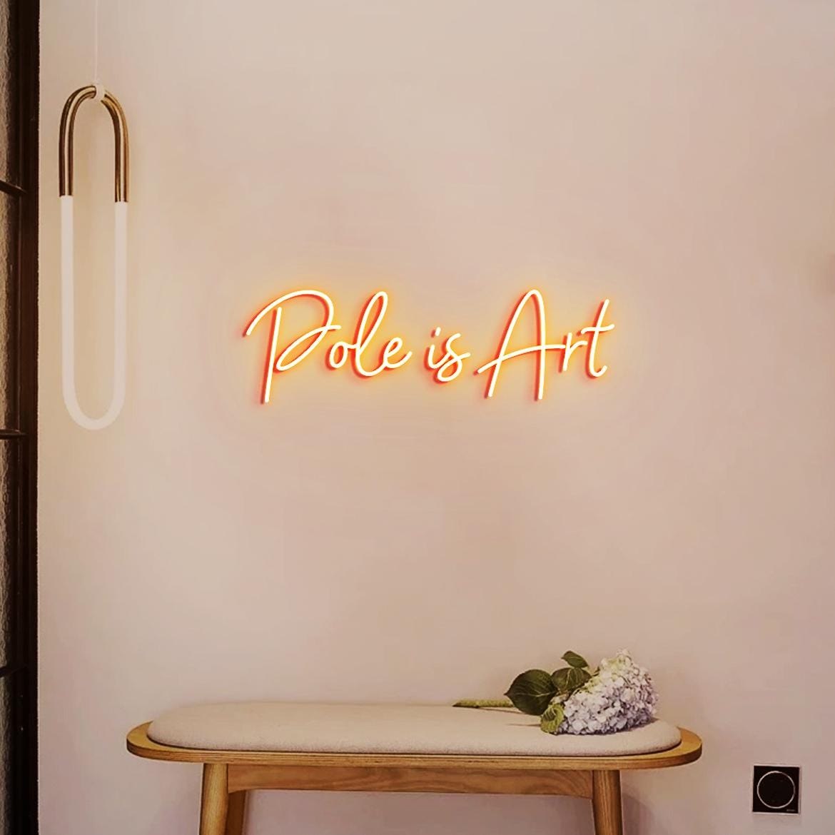 Pole is Art Neon Sign, Pole Dancing Classes Wall Art, Neon Sign for Pole Studio Decoration, Home Pole Room Decor Idea, Gift for Pole Dancer