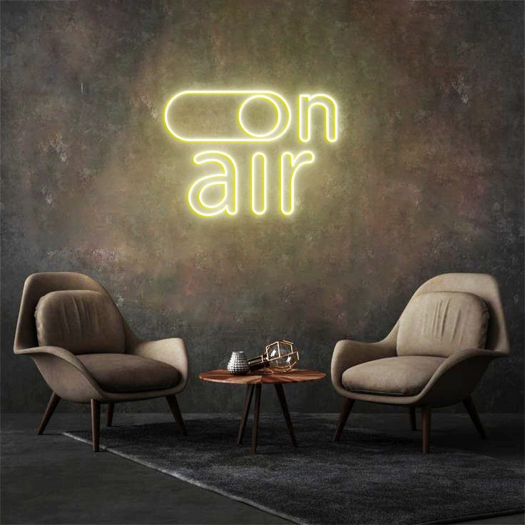 On Air Neon Sign, On Air Sign, Recording Studio Sign, Man Cave Decor, Recording Light, Neon Sign for Recording