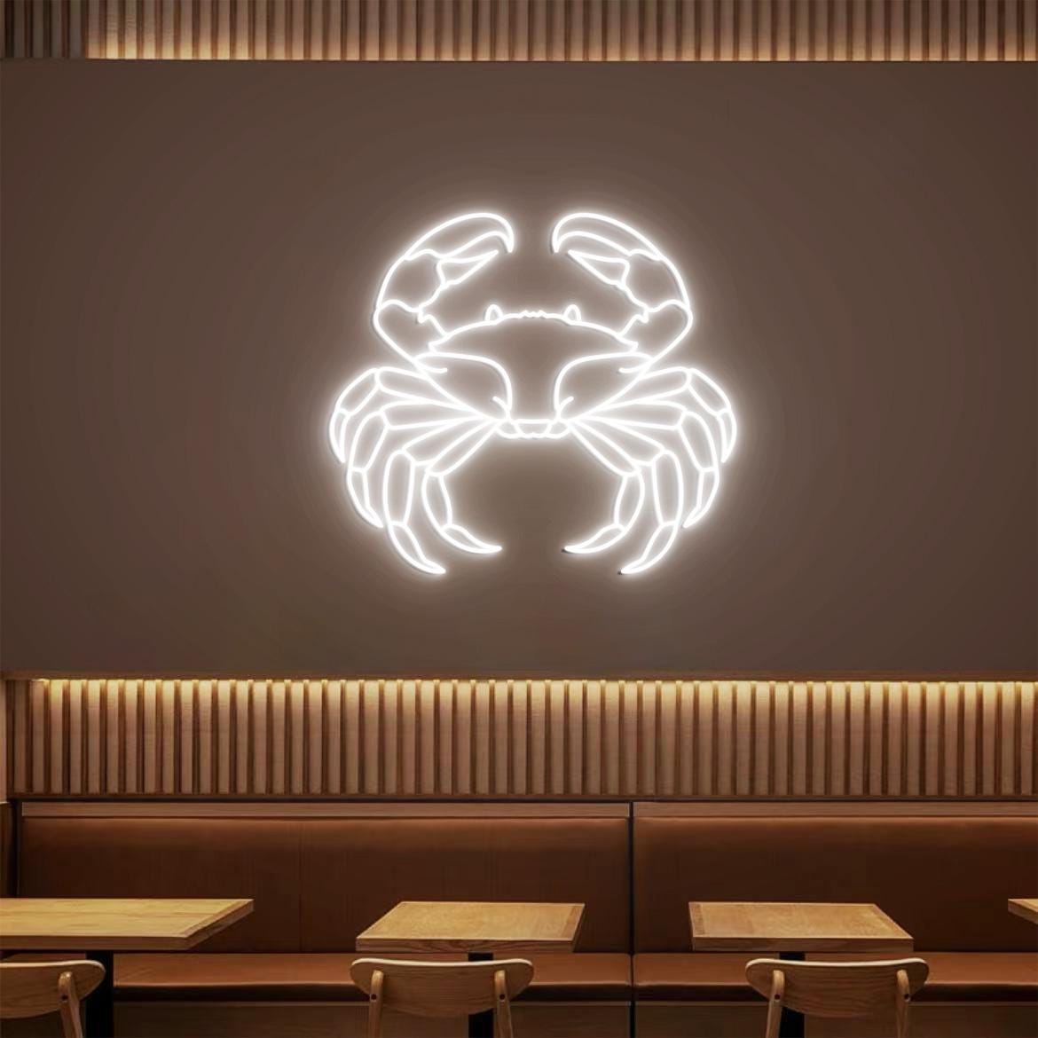 Crab Neon Sign, Red Crab Wall Neon Light, Wall Crab Art, Large Red Crab Decor, Crab Restaurant Neon Sign Light, Seafood Restaurant Decor