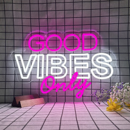 Good Vibes Only Neon Light, Neon Sign Light Decor, Good Vibes Only Bedroom Neon Sign, Bedroom Neon Lights, Good Vibes Only Wall Decoration