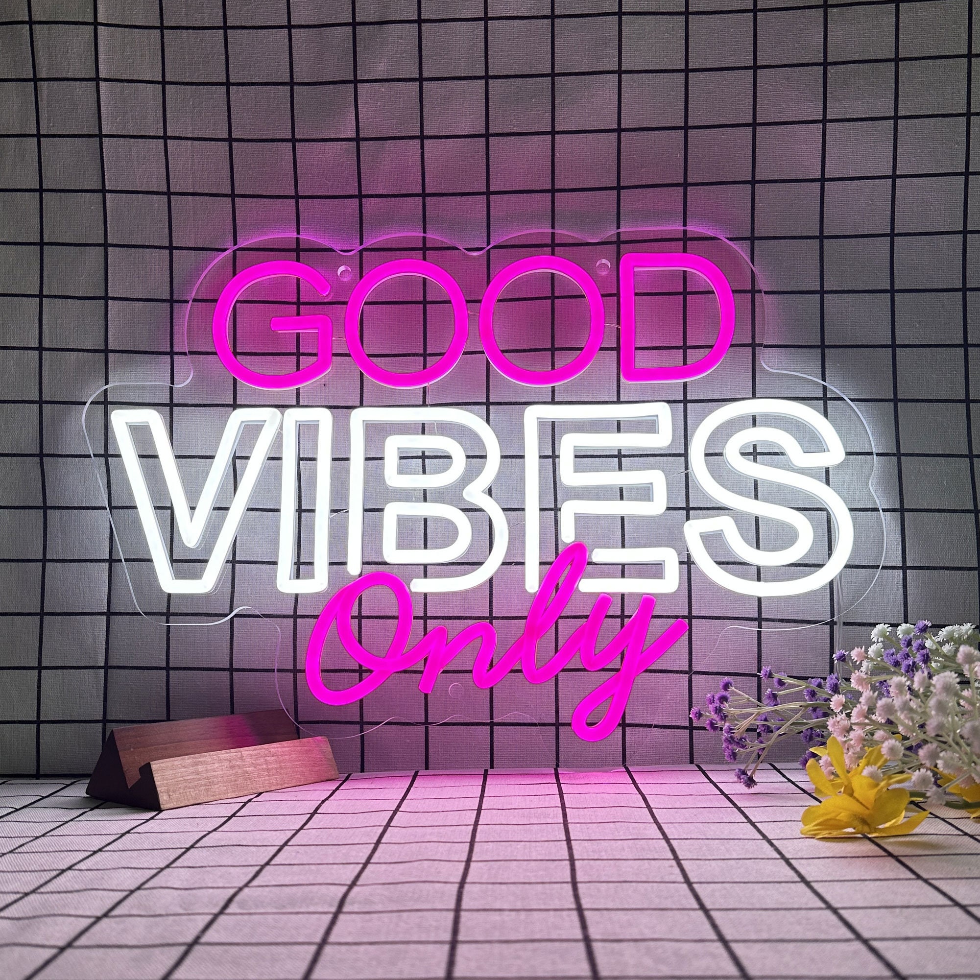 Good Vibes Only Neon Light, Neon Sign Light Decor, Good Vibes Only Bedroom Neon Sign, Bedroom Neon Lights, Good Vibes Only Wall Decoration